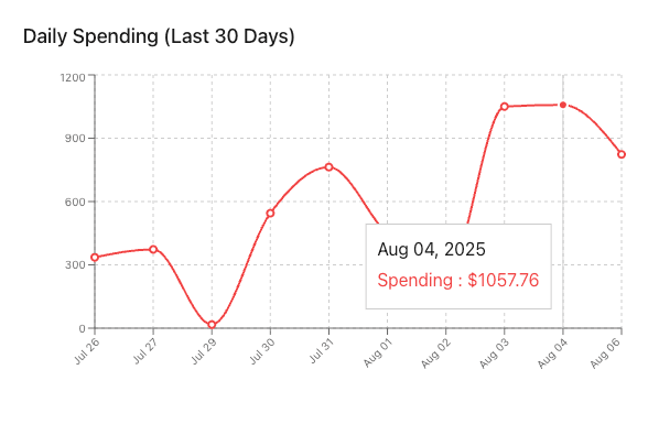 Daily spending trends