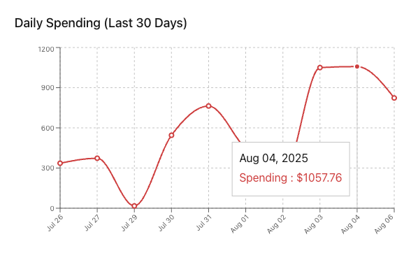 Daily spending trends